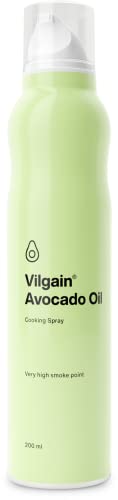 Vilgain® Avocadoöl Spray | Natürliches Öl-Kochspray | Sprühflasche | 100% reines Öl aus biologischem Anbau | Für gesundes Kochen und Braten | Ohne Treibmittel | 200 ml